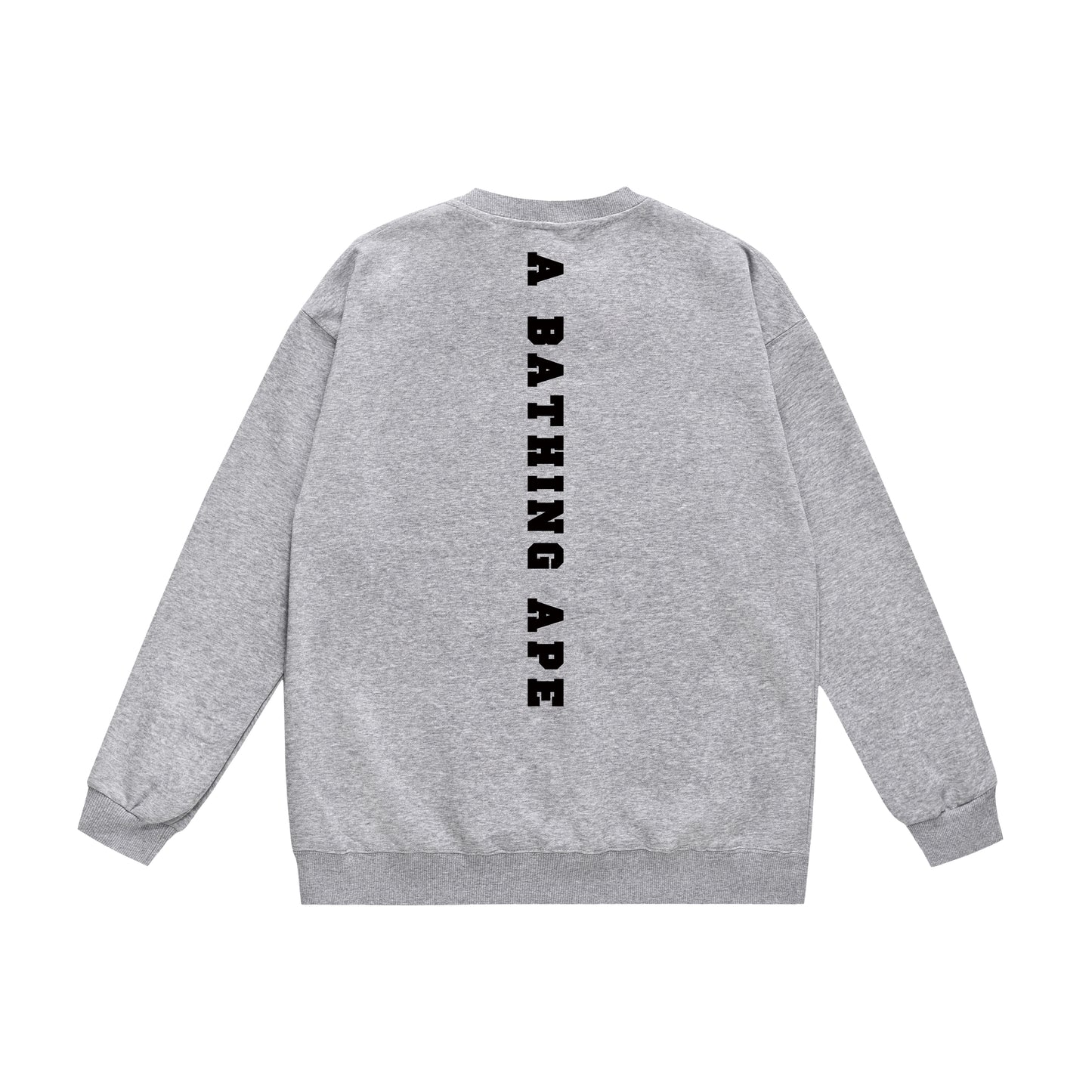 A Bathing Ape Back Letter Print Hoodie Grey