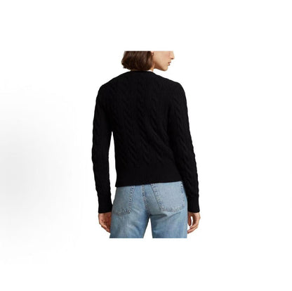 Ralph Lauren Solid-color Logo Embroidered Single-Button Long-Sleeved Sweater Standard Fit Women's Style