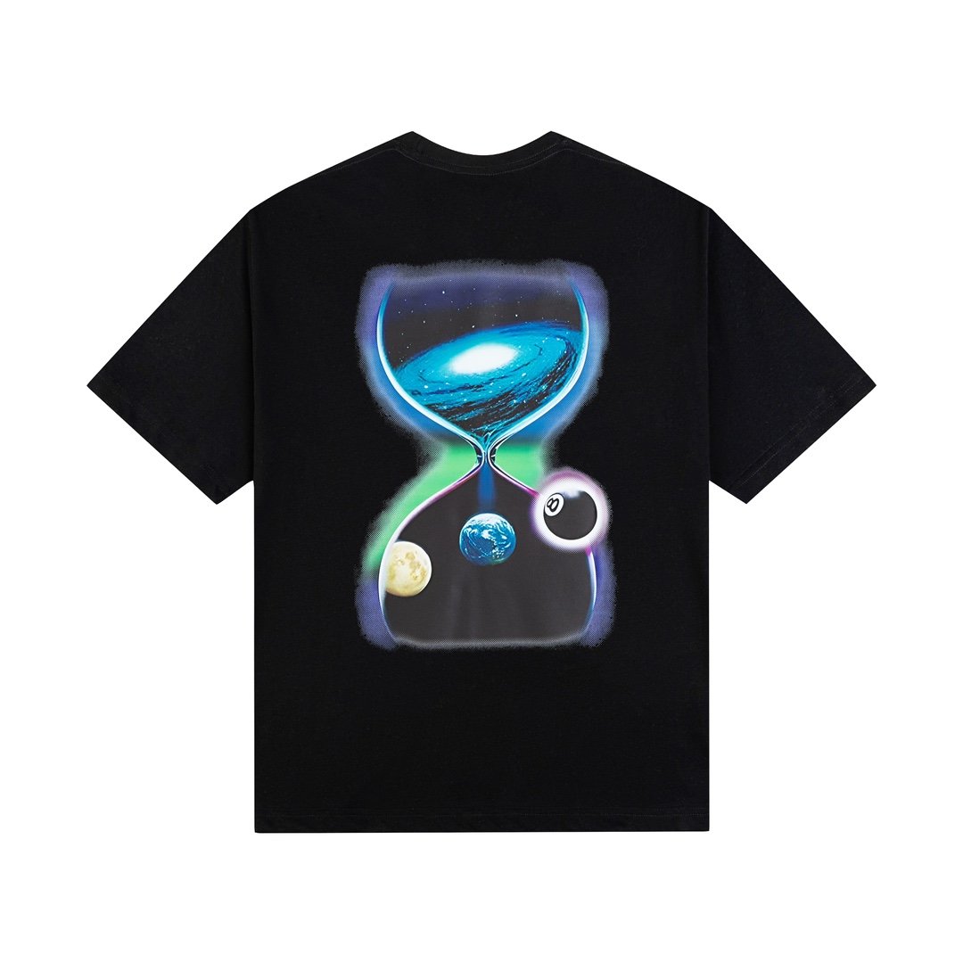 STUSSY HOURGLASS PRINT TEE BLACK