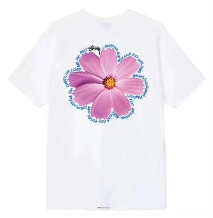 STUSSY DAISY PRINT TEE WHITE