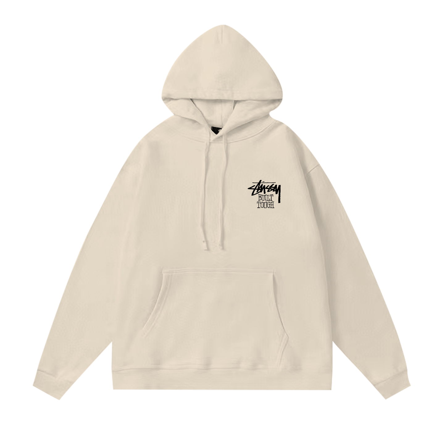STUSSY BEAR PRINT HOODIE CREAM