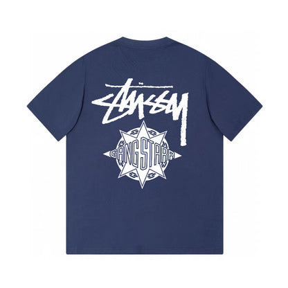 STUSSY PORTRAIT PRINT TEE NAVY