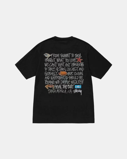 STUSSY SHORT ESSAY TEE BLACK