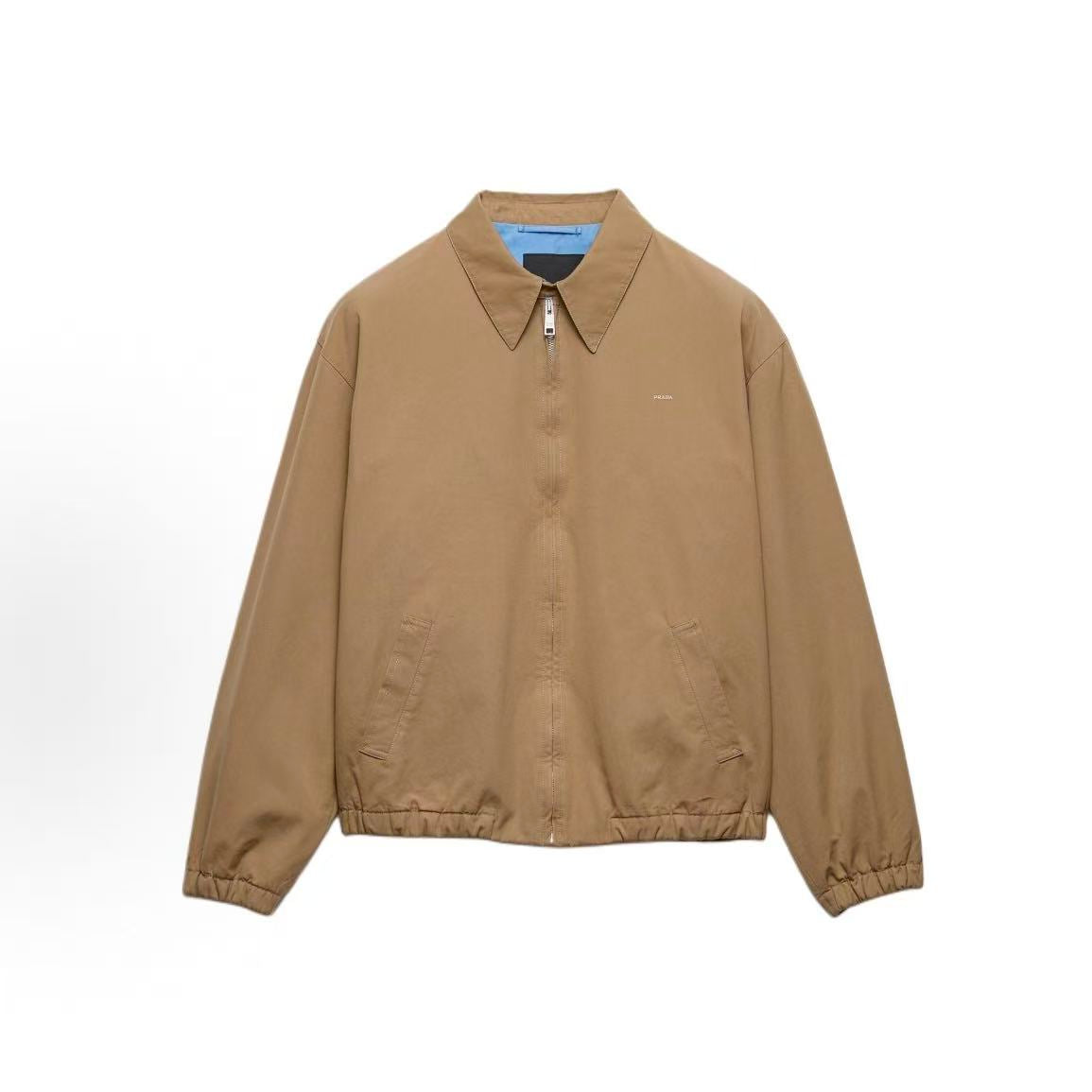 PRADA - Cotton zipper fastening long-sleeved jacket coat for men