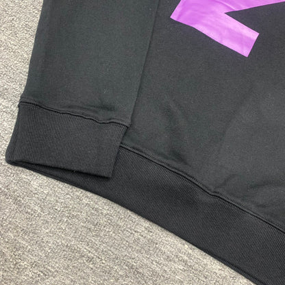 Off-White arrow logo print hooded sweater purple