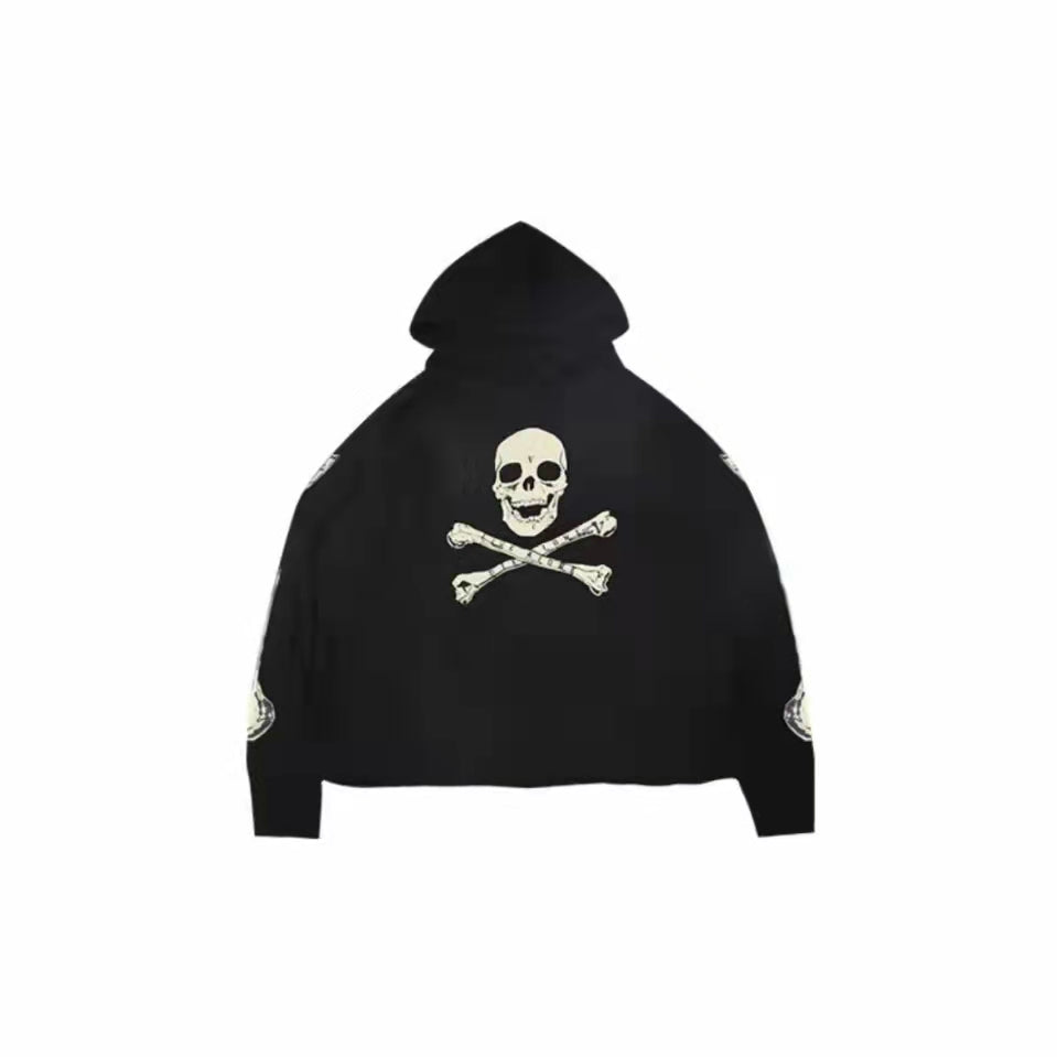 VLONE Skeleton Print Hoodie Black