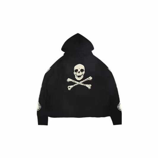 VLONE Skeleton Print Hoodie Black