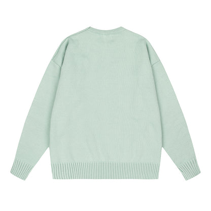 AMI  Logo Crewneck Hoodie Mint Green