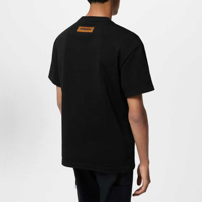 LOUIS VUITTON SS24 Letter Bead Embroidered Casual Round-neck Short-sleeve T-shirt for Men