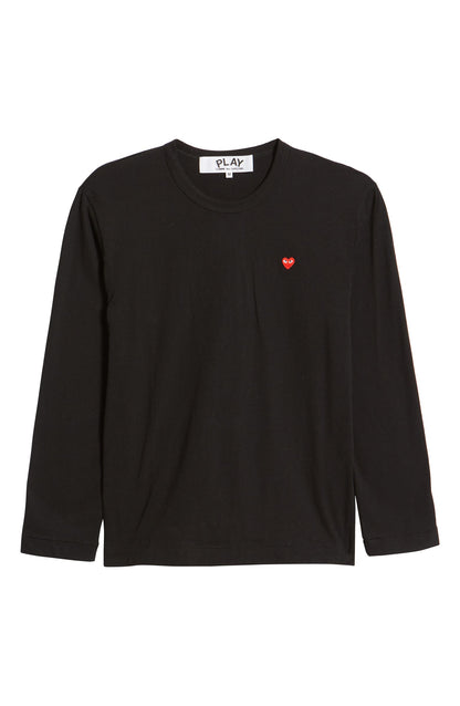 Small Heart Long Sleeve Cotton T-Shirt