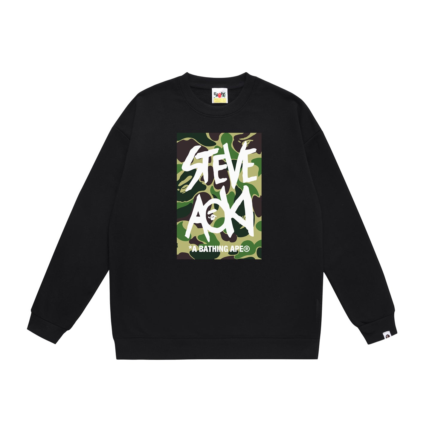 A Bathing Ape Steve Aoki Print Hoodie Black
