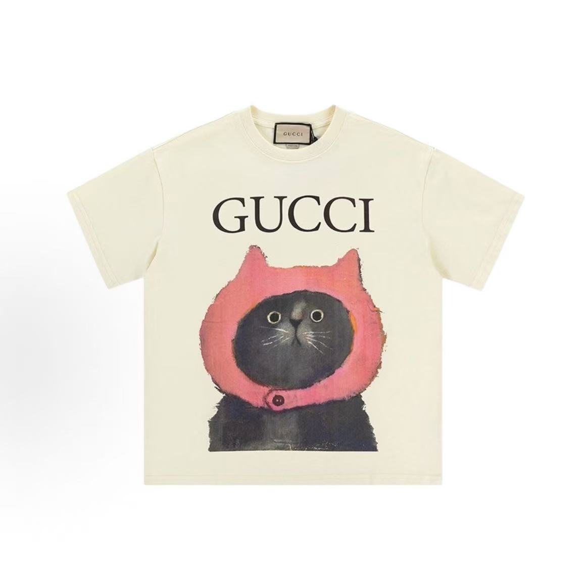 GUCCI 2025 Spring Collection Cute and Fun Short-Sleeved Round-Neck T-Shirt (For Both Men and Women)