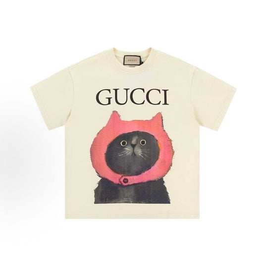 GUCCI 2025 Spring Collection Cute and Fun Short-Sleeved Round-Neck T-Shirt (For Both Men and Women)