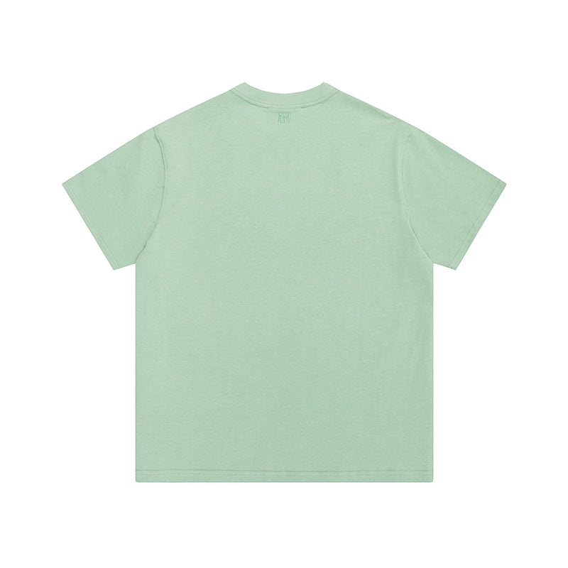 AMI Same Color Logo Tee Green