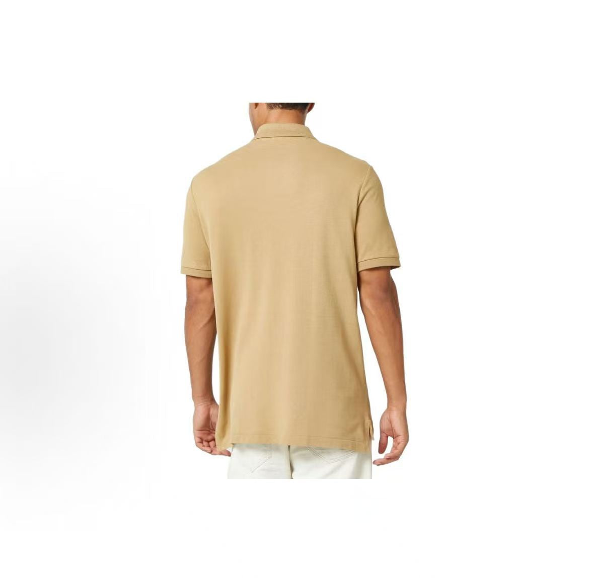 Ralph Lauren SS24 Solid-color Logo Mini-Pins Embroidered Cotton Pullover Short-Sleeve Polo Shirt - Classic Edition - Men's - Brown