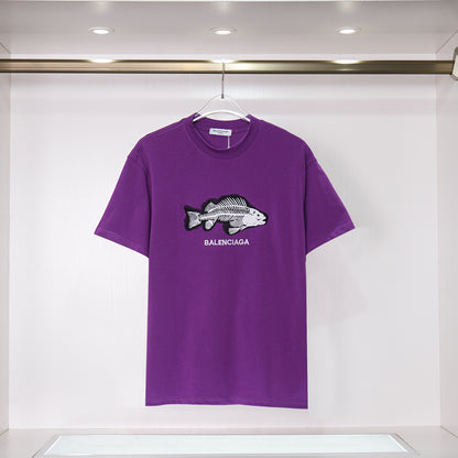 Balenciga logo tee xh9027 violet