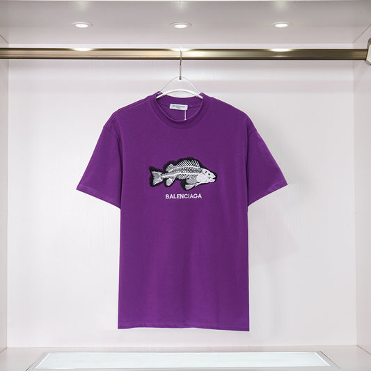 Balenciga logo tee xh9027 violet