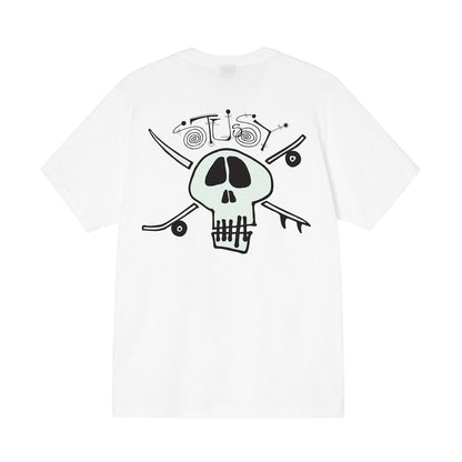 STUSSY 21HO SURF SKATE SKULL TEE