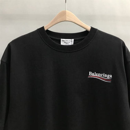 BALENCIAGA MEN’S POLITICAL CAMPAIGN T-SHIRT REGULAR FIT IN BLACK – BAS002