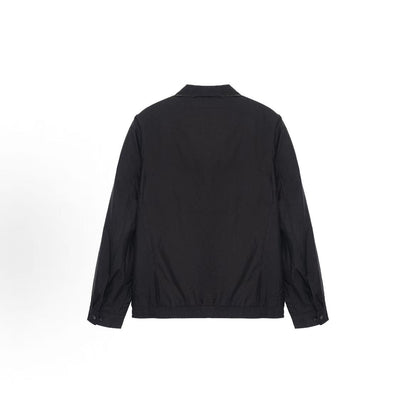 Ralph Lauren Solid Color Buttoned Zip-Up Jacket Coat - Classic Style - Men's - Black