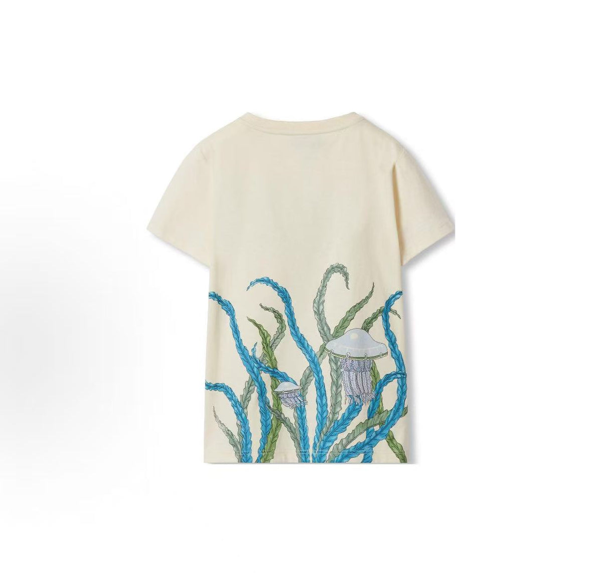 GUCCI T-shirt, FW24 (Fall/Winter 2024), Gucci 2024 Early Autumn Children's Clothing Collection, Logo Letter Print, Casual Round-neck Short Sleeve, White, Children's Style
