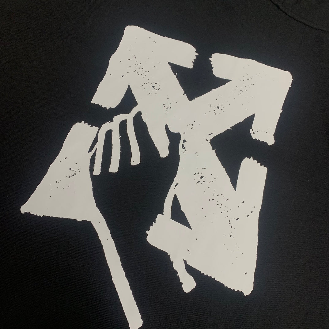 Off-White black palm print hooded sweater