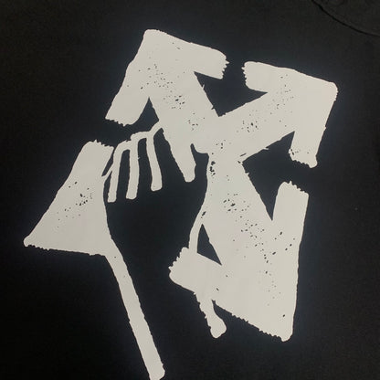 Off-White black palm print hooded sweater
