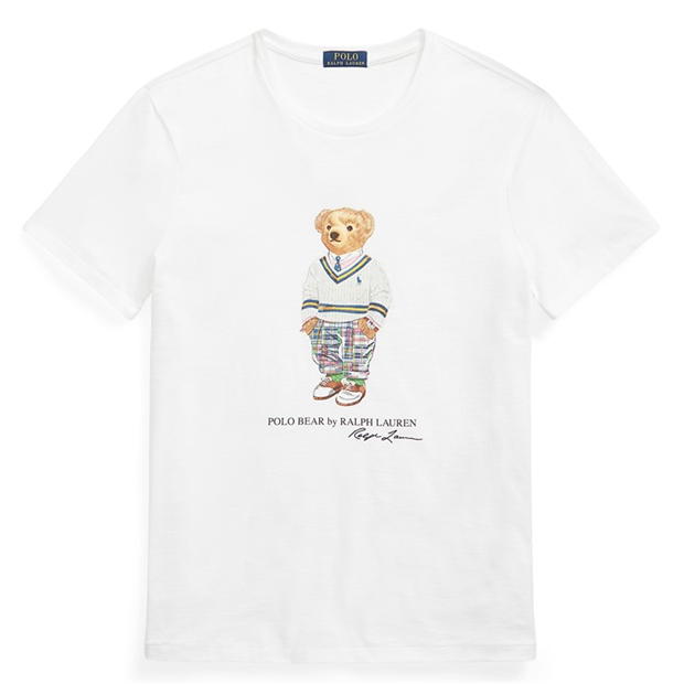 Ralph Lauren Bear Print Tee White Bear