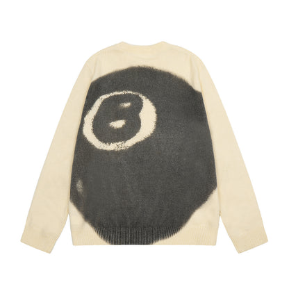 STUSSY BALL PRINT SWEATER CREAM