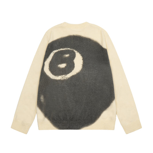 STUSSY BALL PRINT SWEATER CREAM