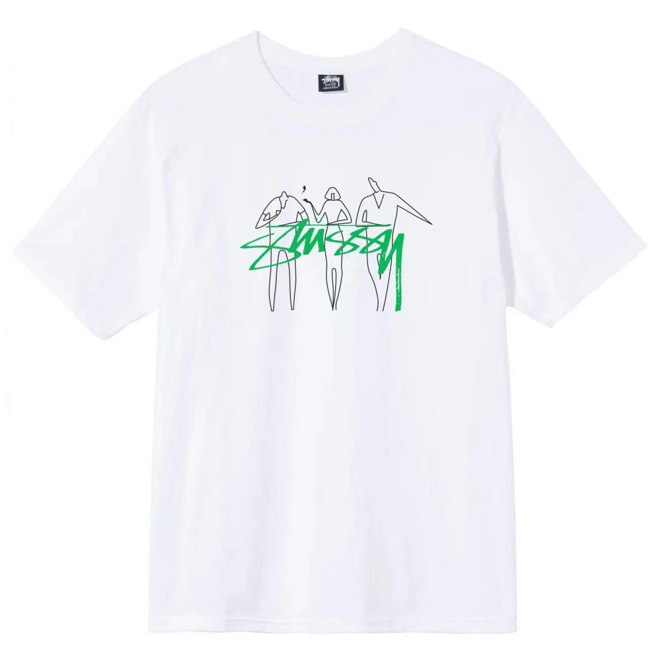 STUSSY 3 PEOPLE PRINT TEE WHITE