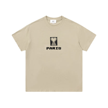 AMI Paris Logo Tee Brown