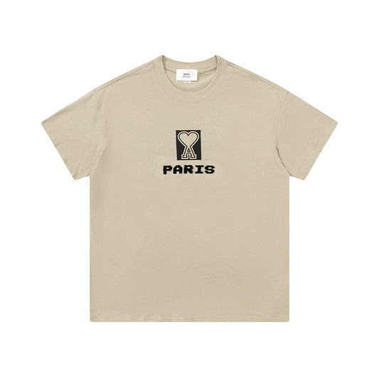 AMI Paris Logo Tee Brown