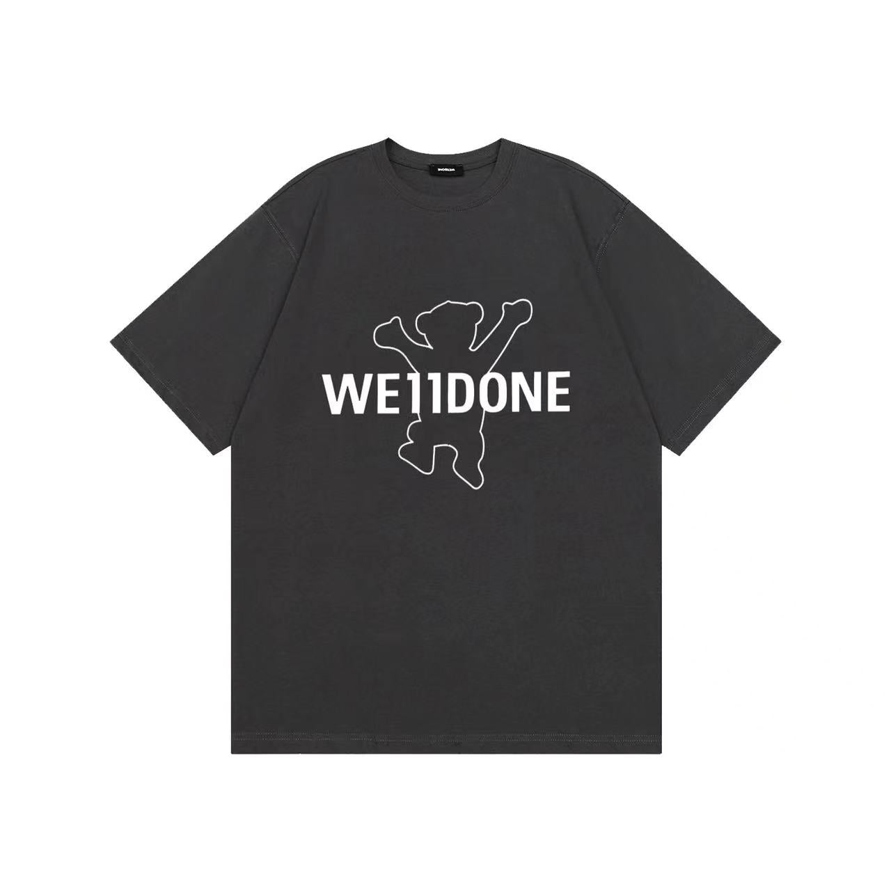 WE11DONE Bear Print Tee Grey