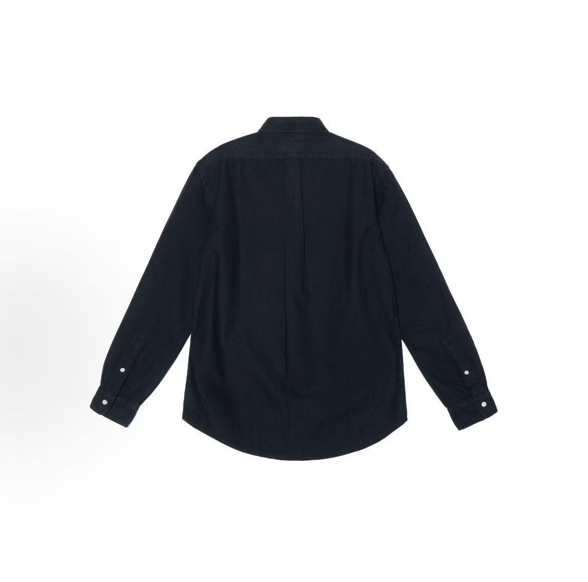 Ralph Lauren SS20 Logo Embroidered Oxford Blouse with Long Sleeves - Classic Version - Men's Polo - Black
