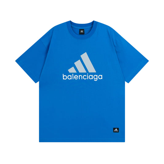 Balenciga jointly Adida logo tee blue