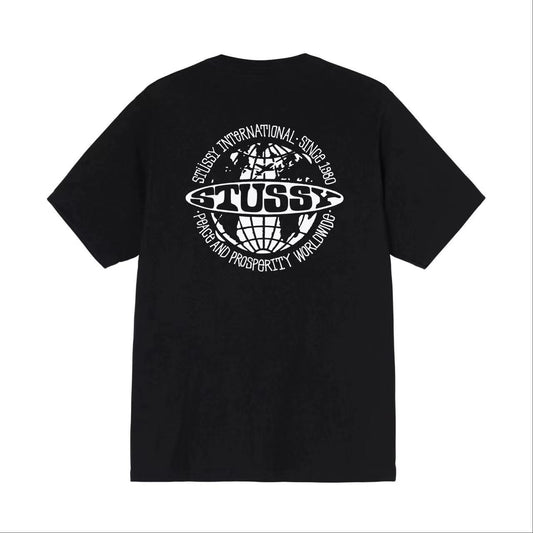 STUSSY WORLD TEE BLACK