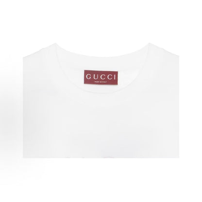 GUCCI (Gucci) 2024 Fall Collection Lido Letter Logo Printed Round-neck Short-sleeve T-shirt for Men - White
