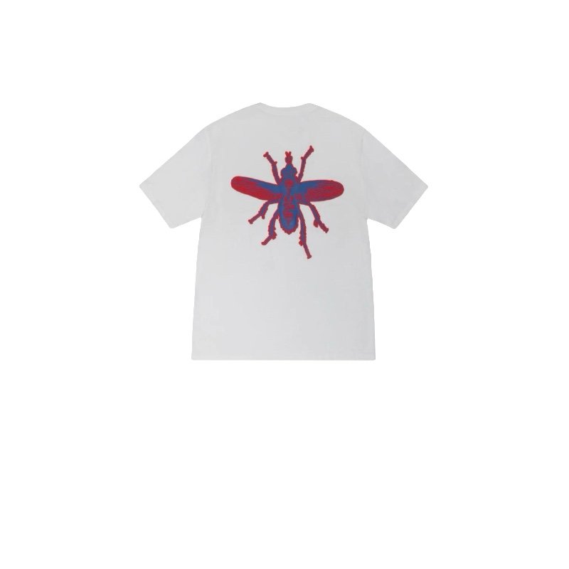 STUSSY FLYING INSECTS PRINT TEE WHITE