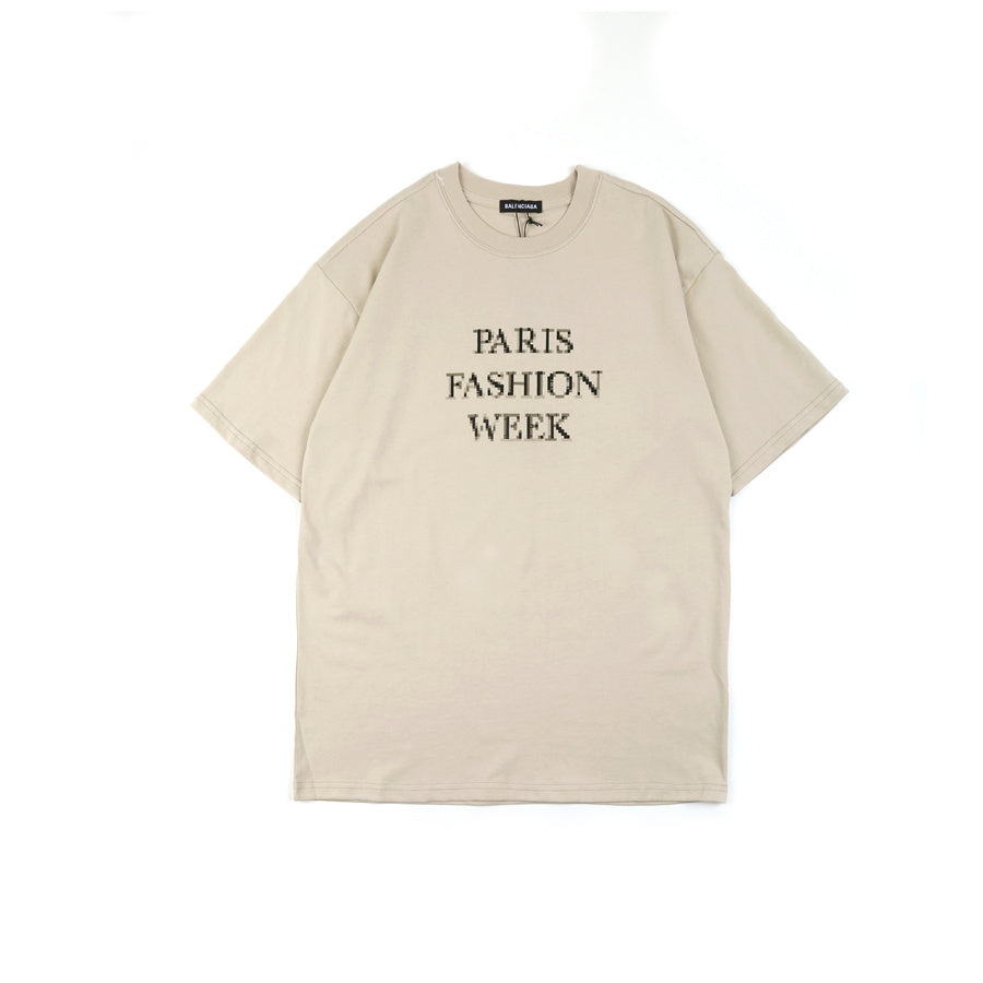 Balenciga logo tee LX007 khaki