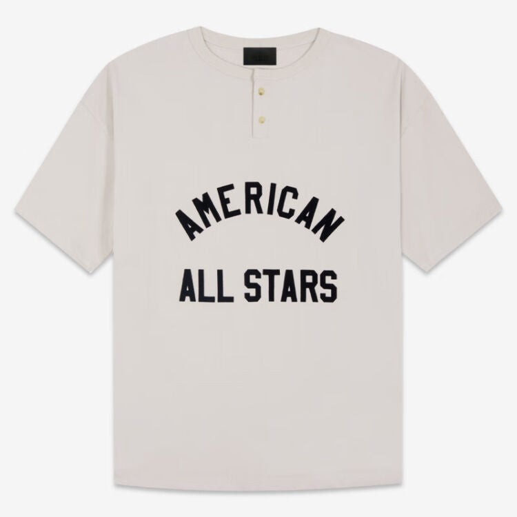 FOG FEAR OF GOD Season 7 main line letter printed loose T-shirt wheat color