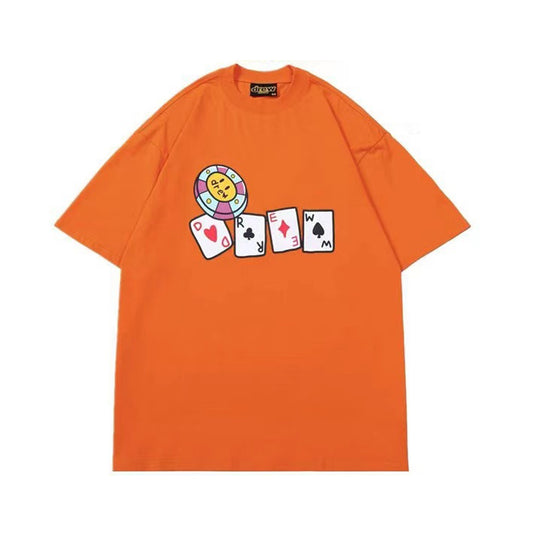 Drew House Chips Short Sleeve Cotton T-Shirt Orange