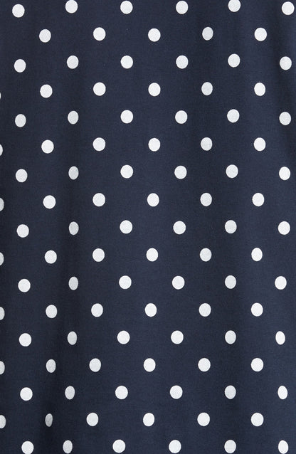 Dot Print Long Sleeve Crewneck T-Shirt