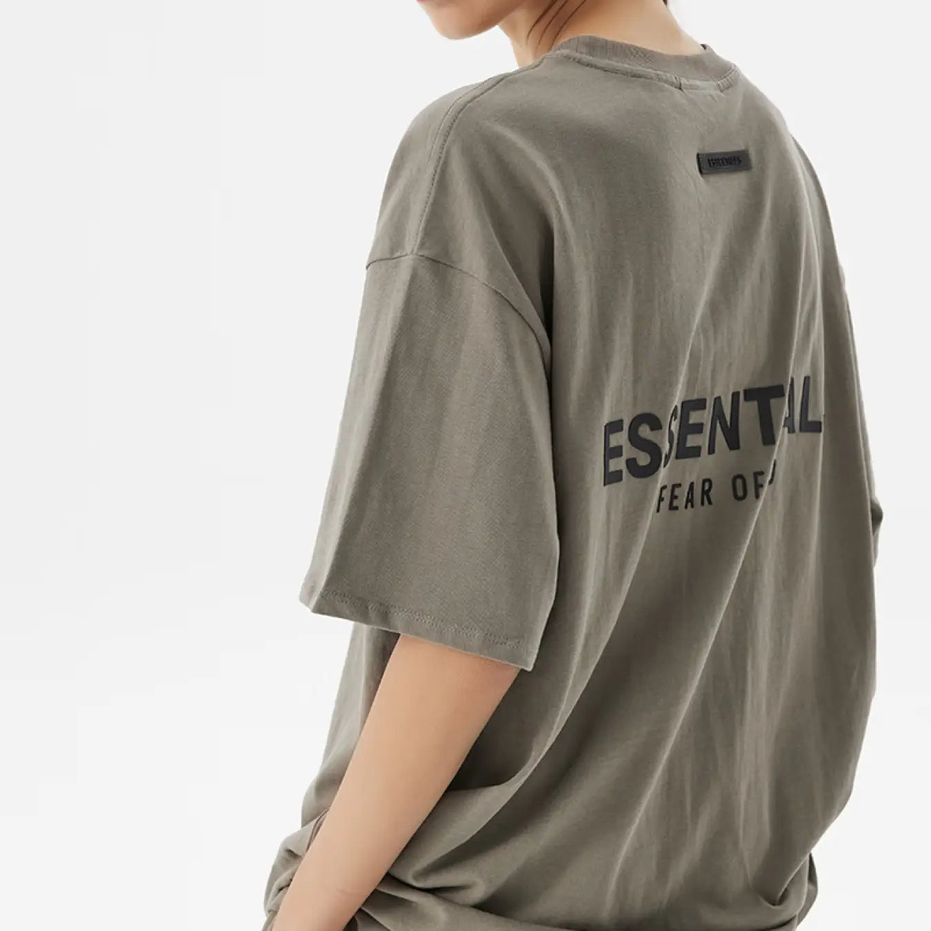 FOG Fear of God 21 Reproduced short -sleeved Essentials Summer casual T -shirt Dark brown