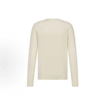 DIOR (Dior) Crew Neck Sweater with Letter Print - Round Neck, Fit-Sized Long Sleeve, Sweater, Men's Style, Brown