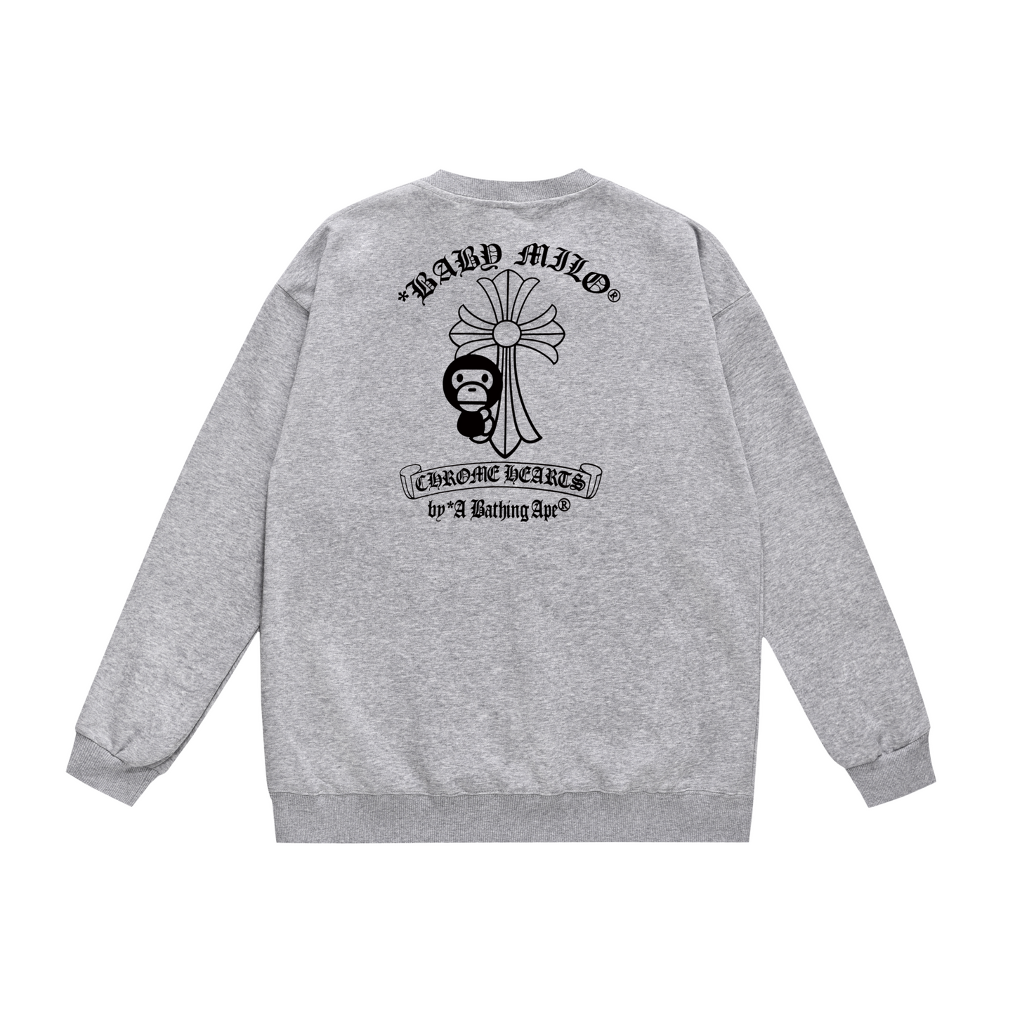 A Bathing Ape Horseshoe Print Hoodie Grey