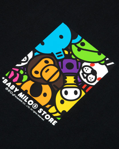 A Bathing Ape Baby Milo box logo print tee In Black