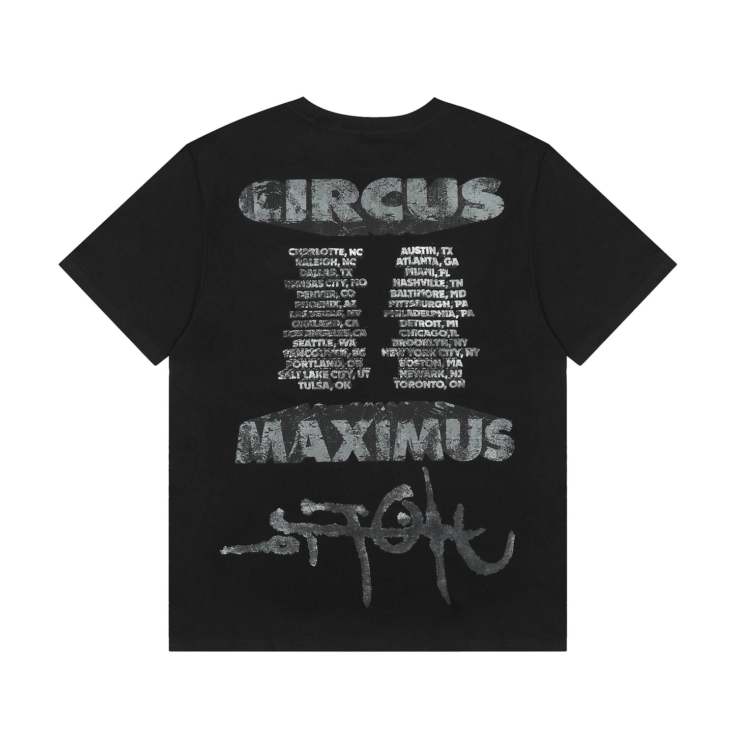 Travis Scott Leopard Print T shirt Black