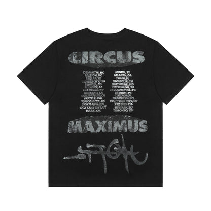 Travis Scott Leopard Print T shirt Black