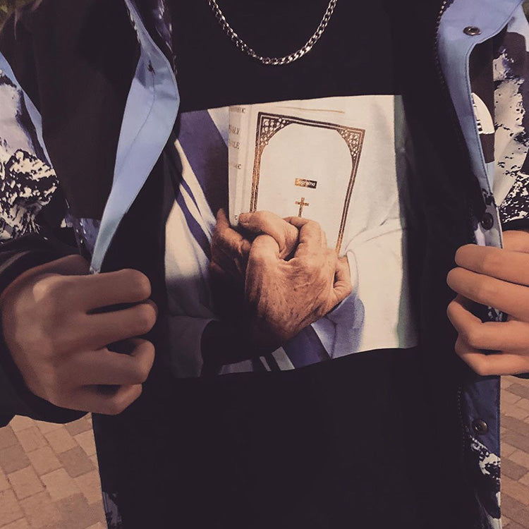 Supreme Bible Print Tee Black